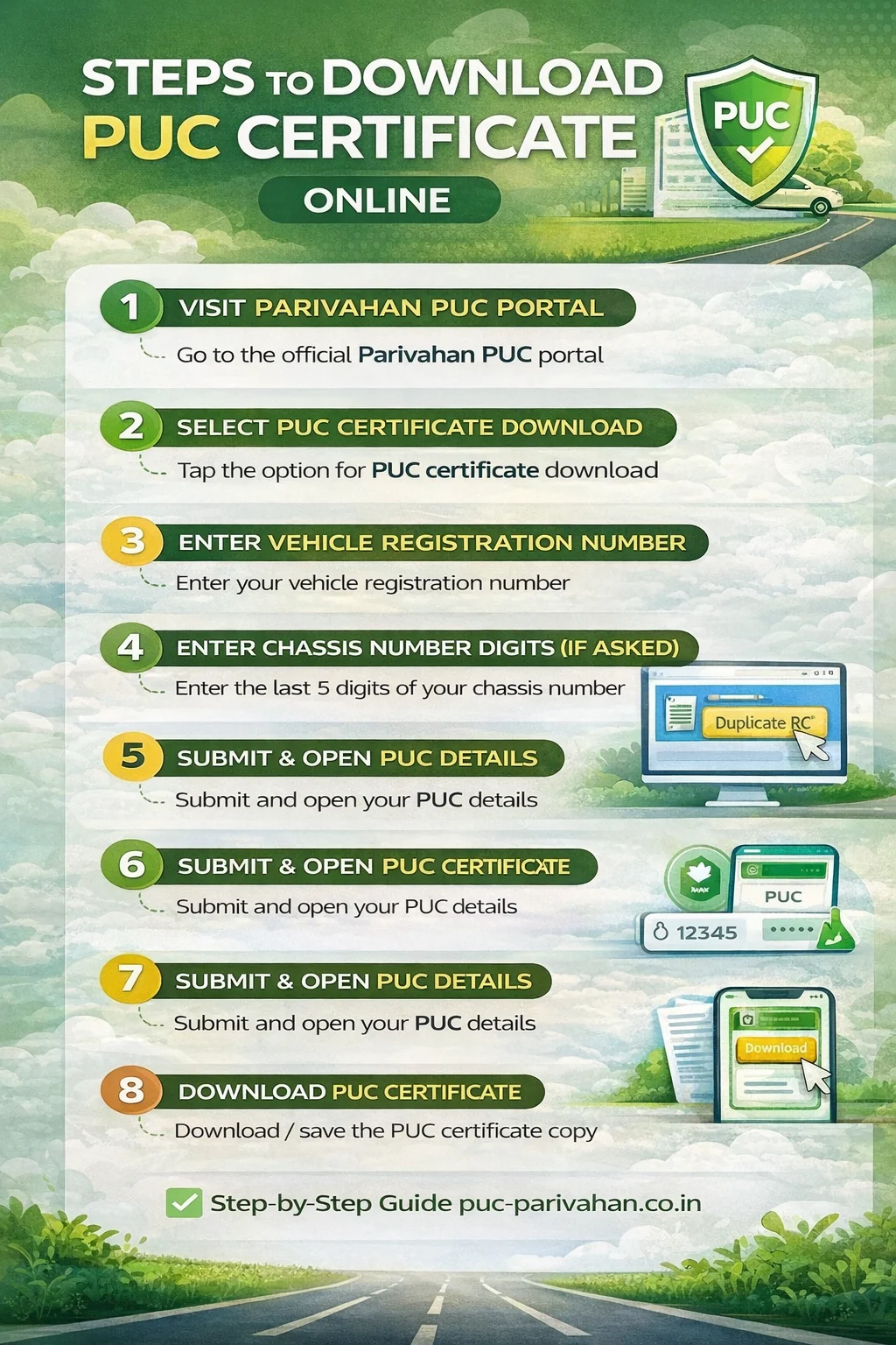 How to Download PUC Certificate Online